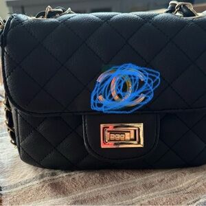Sold!!! Black Quilted Leather Shoulder Bag